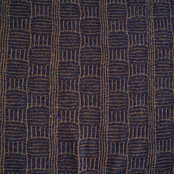 VTG '80S Navy Olive 3D Biggie Cosby Eclectic Grandpa Chunky Crewneck Sweater XL - Picture 6 of 11